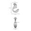 Vibrator Clitoridian cu suctiune Twist ToyJoy, Roz dimensiuni