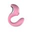 Vibrator clitoridian Twist ToyJoy roz, vedere din alt unghi