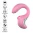 Vibrator clitoridian Twist ToyJoy roz, detaliu forma C cu suctiune