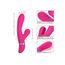 Vibrator rabbit Foreplay Frenzy Pucker CalExotics roz, infografic dimensiuni si functii