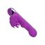 Vibrator rabbit Enchanted Throbbing Butterfly CalExotics mov, detaliu tija striata cu inele texturate