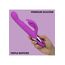Vibrator rabbit Enchanted Throbbing Butterfly CalExotics mov, vedere laterala cu butoane de control