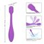Vibrator Flexibil cu Cap Ferm Bliss Flex-O-Teaser CalExotics, Violet dimensiuni