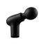 Aparat de masaj cu percutie Power Gun Caresse negru, vedere completa cu cap sferic si maner tip pistol