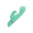 Vibrator rabbit cu balansare Rocking G Bunny CalExotics verde, detaliu urechi de iepuras