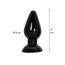 Dop anal clasic Extreme Hidden Desire negru, infografic dimensiuni 11 cm lungime 4 cm diametru