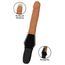 Vibrator realist cu dubla impingere Inferno Hidden Desire natural, detaliu varf cu impingere si vibratie
