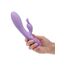 Vibrator rabbit Dual Bunny Aura CalExotics mov, dimensiuni comparative