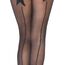 Dres Crotchless cu Fundita Tesuta si Cusatura Leg Avenue, Negru , S-L