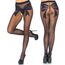 Dres Crotchless cu Fundita Tesuta si Cusatura Leg Avenue, Negru , S-L