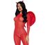 Catsuit Transparent cu Strasuri Leg Avenue, Rosu