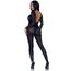 Catsuit Transparent cu Strasuri Leg Avenue, Negru