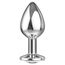 LOLA, Plug anal mare din argint Diamond Clear Sparkle Large cu cristal transparent - 8 cm prim plan