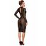 Rochie Neagra Semi transparenta cu dungi, din tul elastic cu dantela, Noir Handmade spate