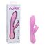 Vibrator Dublu cu Fluture Aura Dual Flutter CalExotics, Roz cutie si produs