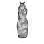 Rochie neagra midi din tul cu bretele de catifea la spate, Noir Handmade