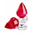 Plug anal Bachelors Button by ToyJoy, rosu, perechea de piese vazute din unghiuri diferite