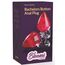 Plug anal Bachelors Button by ToyJoy, rosu, vedere frontala cu floarea reala conservata in rasina