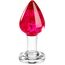 Plug anal Bachelors Button by ToyJoy, rosu, alaturi de cutia originala din colectia Bloome