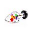 Plug anal Everlasting Bloom by ToyJoy, multicolor, vedere laterala cu baza evazata