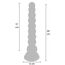 Dildo cu bile Everlasting Bloom by ToyJoy, multicolor, detaliu al florilor colorate din interiorul bilelor