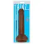 Dildo fin cu testicule Thinz 8 inch by Curve, maro, cutia originala 8 inch Slim Dong w/Balls Chocolate