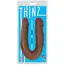 Dildo dublu fin Thinz Double Dipper by Curve, maro, cutia originala Double Dipper Slim Double Dong Chocolate