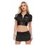 Costum politista Badge of Desire by Baci Lingerie, negru, vedere din fata cu catuse