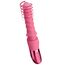 Vibrator rotativ cu impingere Swirl She.E.O, roz, vedere completa cu capul rotativ ilustrat