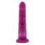 Vibrator rabbit rotativ Fluffle by Evolved Playboy, roz, vedere din profil a tijei striate