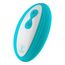 Vibrator rabbit cu rotatie si telecomanda Pirouette by Femme Funn, turcoaz, detaliu telecomanda cu buton turbo