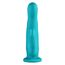 Vibrator rabbit cu rotatie si telecomanda Pirouette by Femme Funn, turcoaz, vedere din profil a tijei curbate