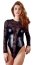 Body Latex Look si Dantela Cottelli Collection - Negru - culoare si material