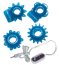 Set 4 Inele si Vibrator Glont You2Toys »Penis Emotion« Albastru