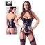 Corset Latex Look Donna Black Level - Negru - vedere frontala