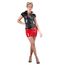 Fusta Latex - Rosu - culoare si material