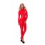 Salopeta Overall Latex Rosu# - vedere frontala