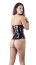 Set Corset si Bikini Latex - Negru - detaliu finisaj