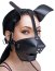 Masca Master Series "Pup Puppy Play Hood and Breathable Ball Gag" - Negru