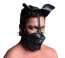 Masca Master Series "Pup Puppy Play Hood and Breathable Ball Gag" - Negru##