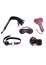 Set Bondage Play Hard "Red Leopard" - Rosu##