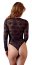 Body Latex Look si Dantela Cottelli Collection - Negru - vedere frontala