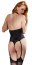Body Latex Look si Plasa - Negru - vedere laterala