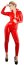 Catsuit Bodystocking Latex - Rosu - vedere frontala