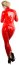 Catsuit Bodystocking Latex - Rosu - detaliu finisaj