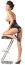 Corset Decupat Latex - Negru - vedere frontala
