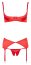 Set Lenjerie Intima Cottelli Collection - Rosu - culoare si material