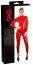 Catsuit Bodystocking Latex - Rosu - vedere spate
