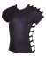 Tricou Negru Barbati Neopren Look - culoare si material