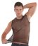 Tricou negru din plasa pentru barbati# - vedere frontala